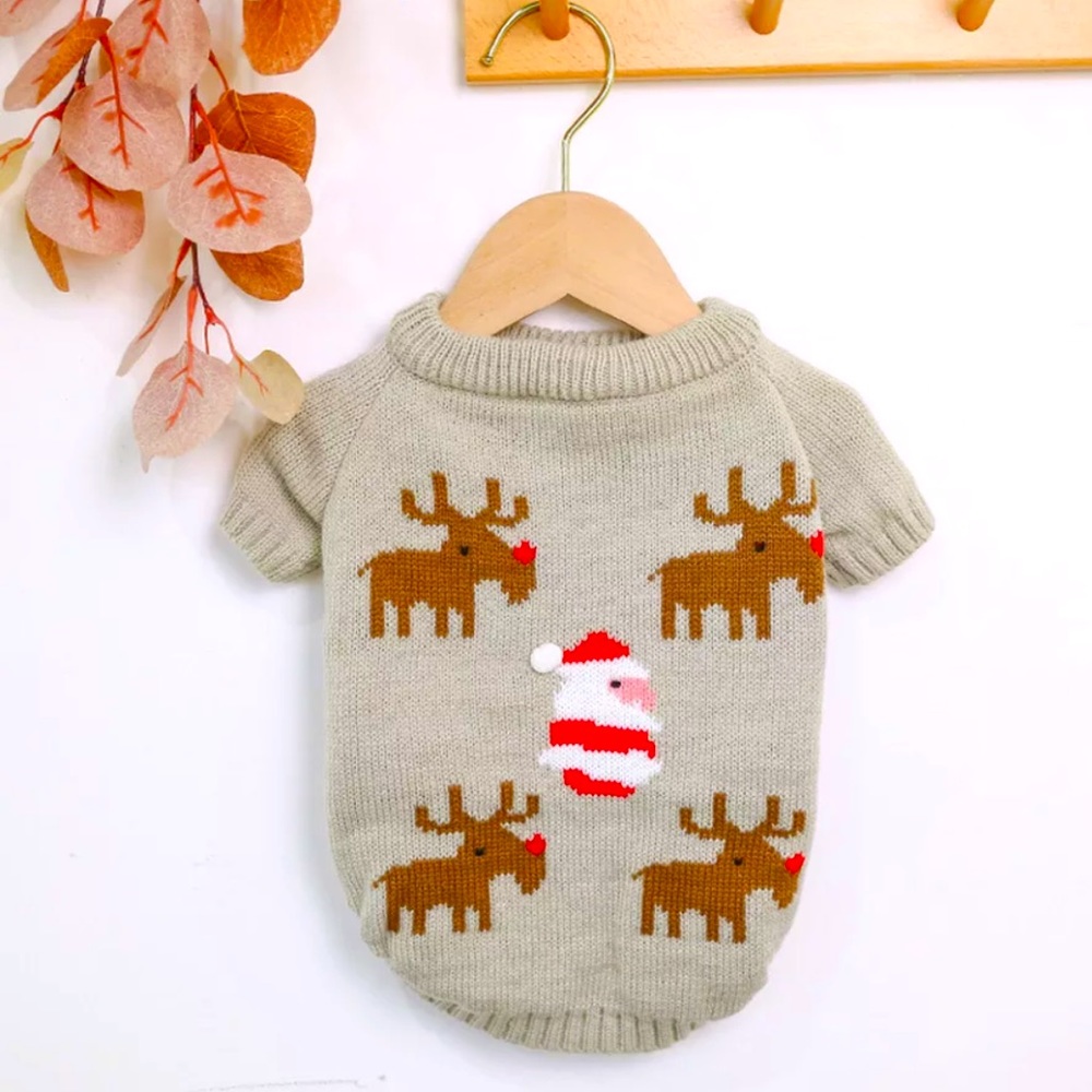 Dog Santa Gray Sweater